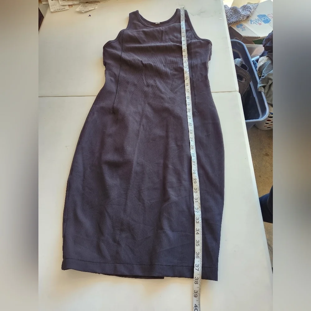 Lululemon Ebb to Street Ribbed Mini Dress - Black, Size 10​